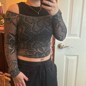 Urban Outfitters Off the Shoulder Sheer Top